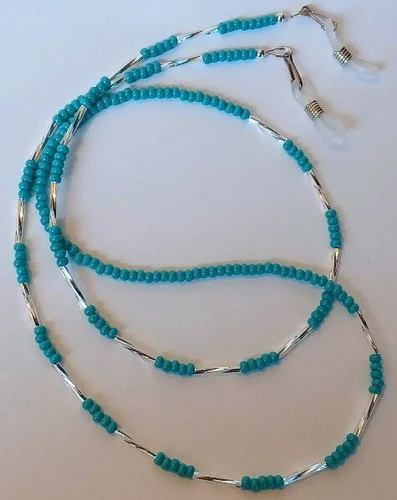 NEW! TURQUOISE & SILVER Eyeglass Chain 27 2