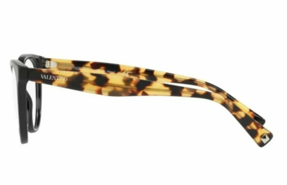 New VALENTINO VA3013 5001 53mm Black Havana Eyeglasses RX Frames Italy 3