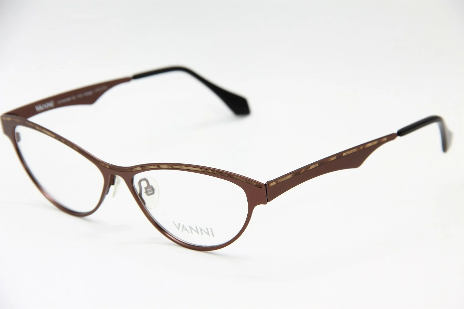 NEW VANNI MOD. V6010 C136 BROWN EYEGLASSES AUTHENTIC FRAME RX MOD.V6010 53-13 ! 1