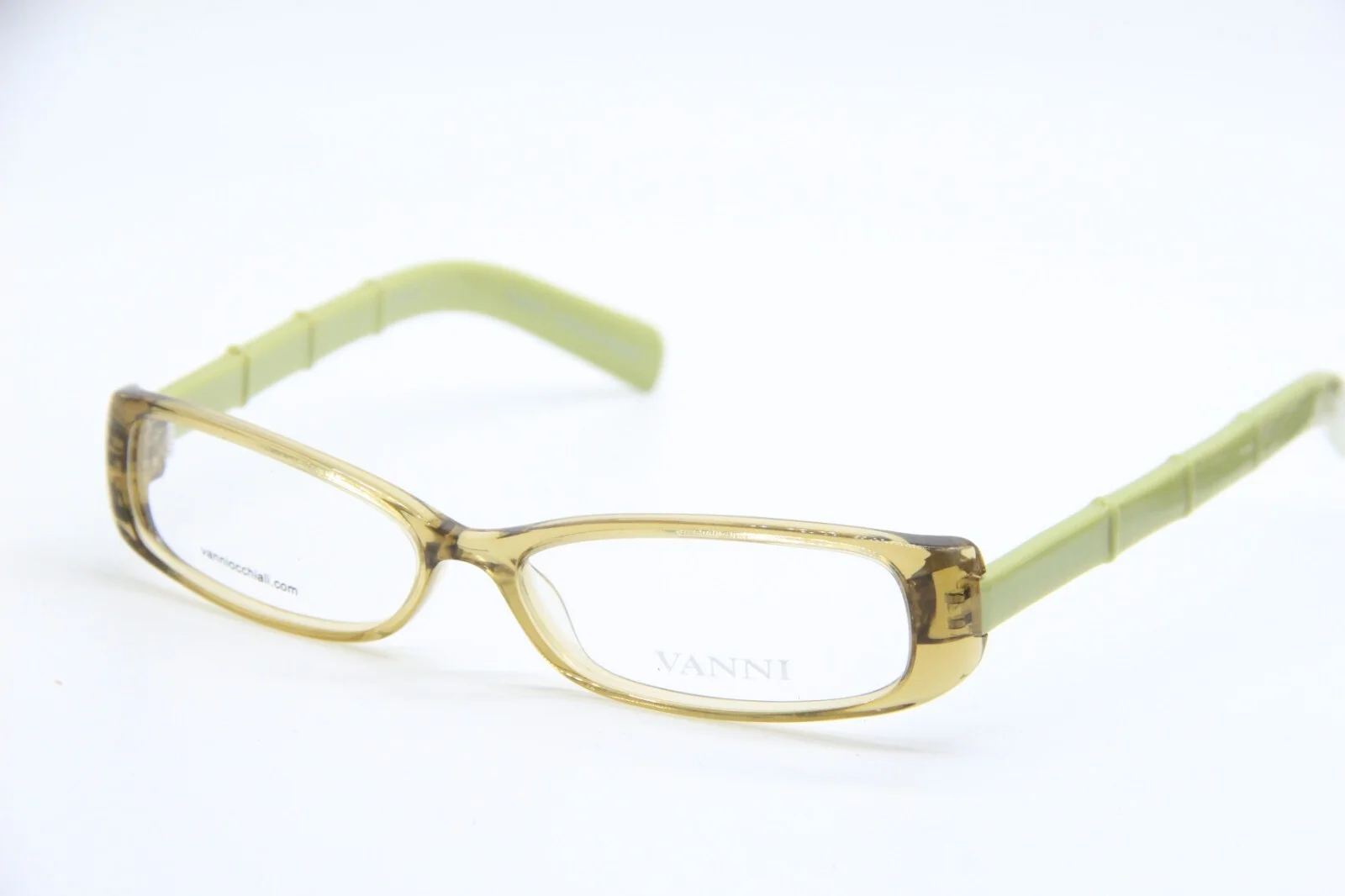 NEW VANNI V2137 A263 TRANSPARENT GREEN AUTHENTIC EYEGLASSES FRAMES 52-14