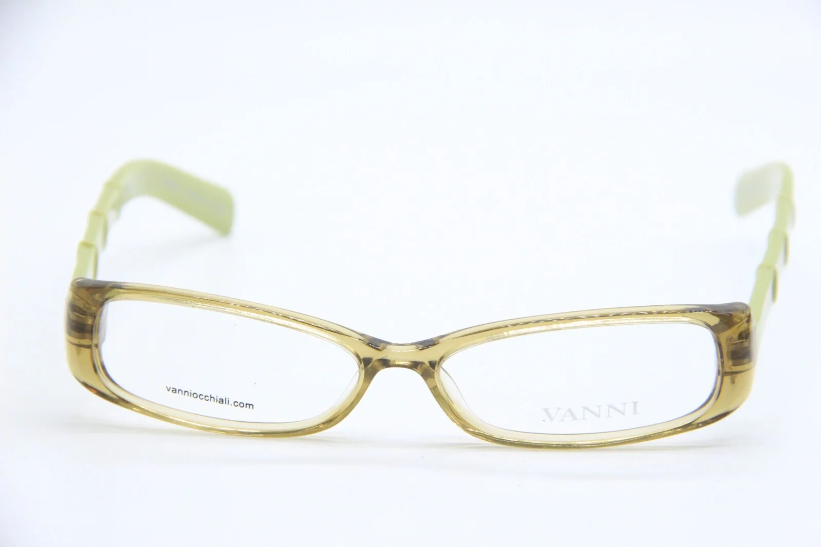 NEW VANNI V2137 A263 TRANSPARENT GREEN AUTHENTIC EYEGLASSES FRAMES 52-14 2