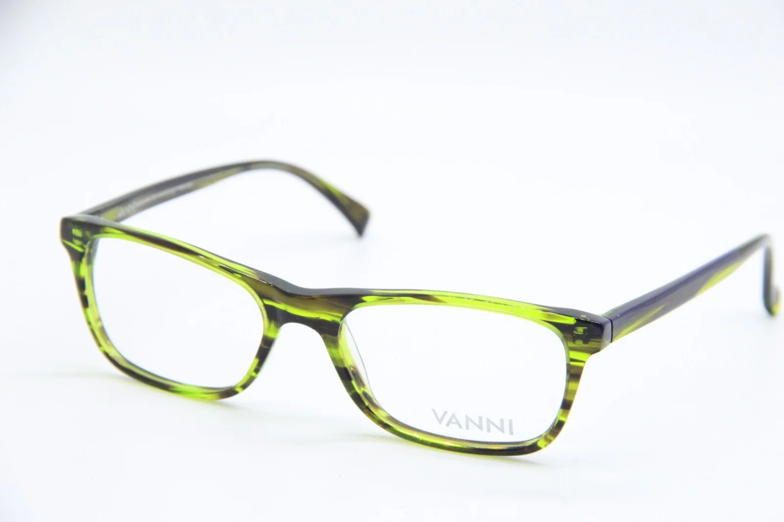 NEW VANNI V3662 A59 TRANSPARENT GREEN BROWN AUTHENTIC EYEGLASSES FRAMES 52-17