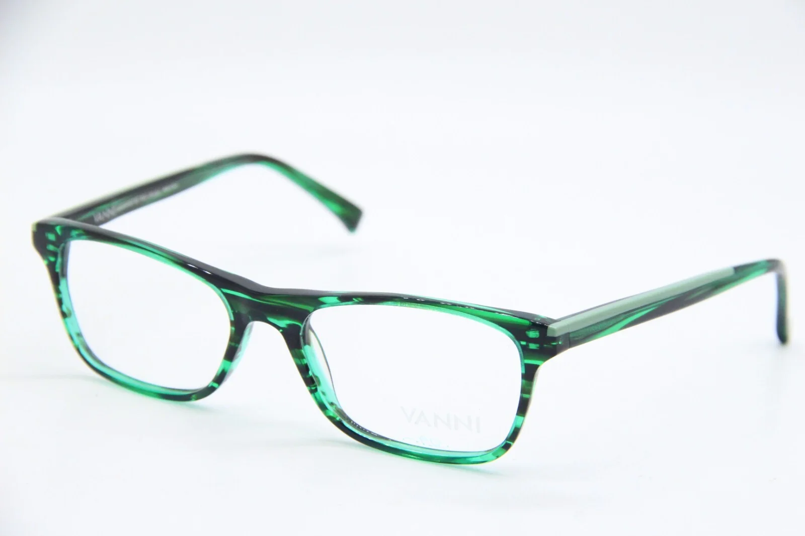 NEW VANNI V3662 A99 TRANSPARENT GREEN AUTHENTIC EYEGLASSES FRAMES 52-17