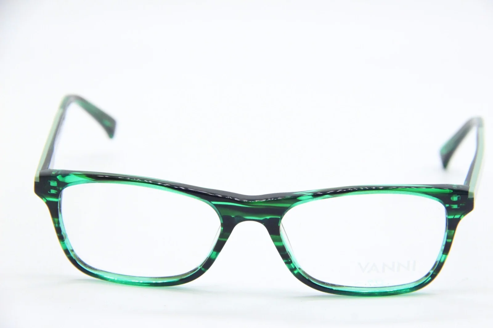 NEW VANNI V3662 A99 TRANSPARENT GREEN AUTHENTIC EYEGLASSES FRAMES 52-17 2