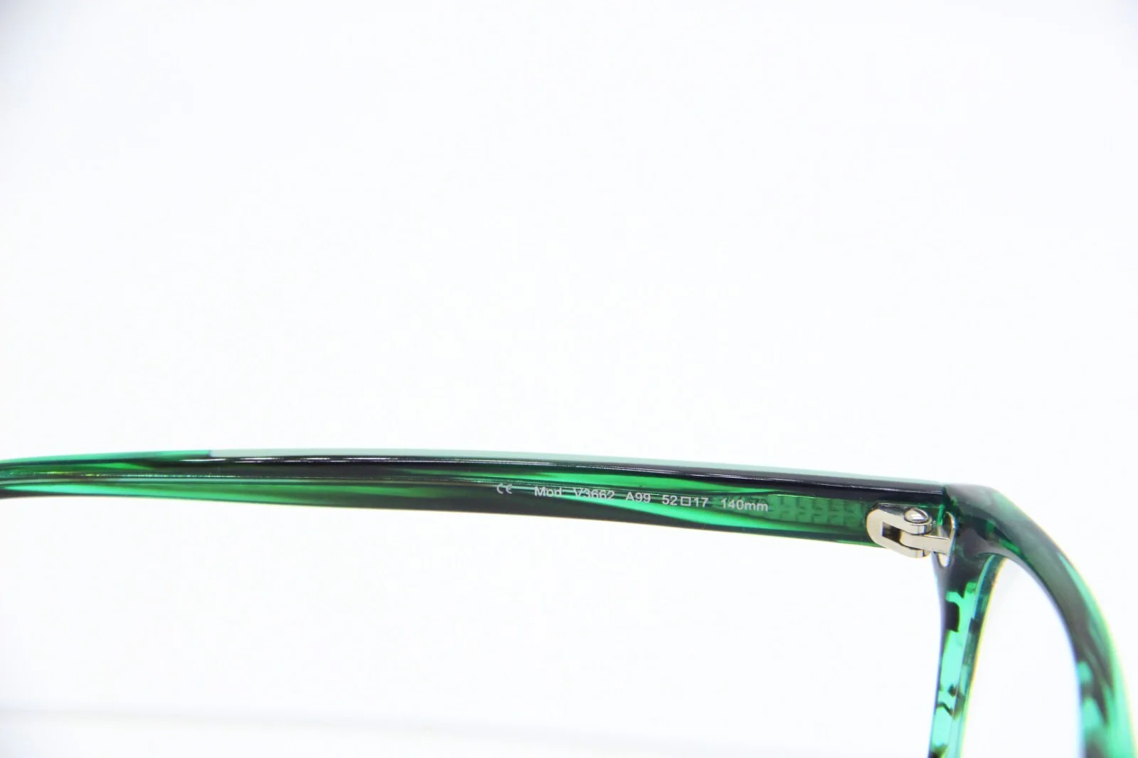 NEW VANNI V3662 A99 TRANSPARENT GREEN AUTHENTIC EYEGLASSES FRAMES 52-17 3
