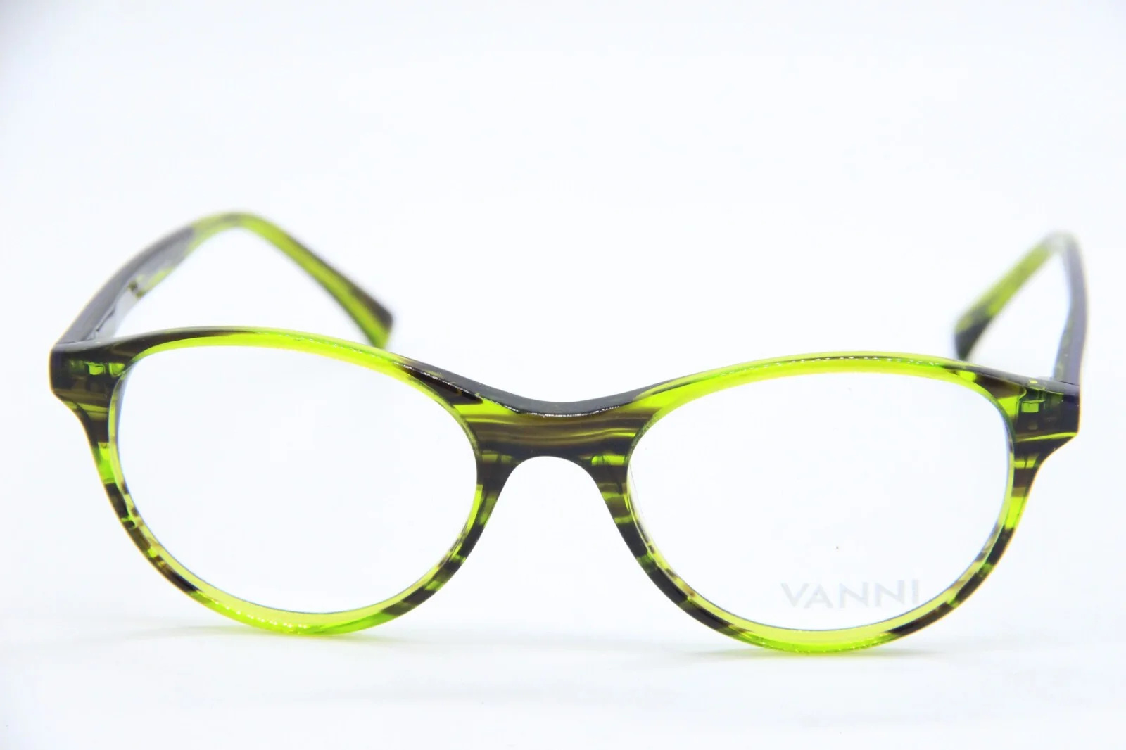NEW VANNI V3667 A59 TRANSPARENT GREEN OLIVE AUTHENTIC EYEGLASSES FRAMES 51-19 2