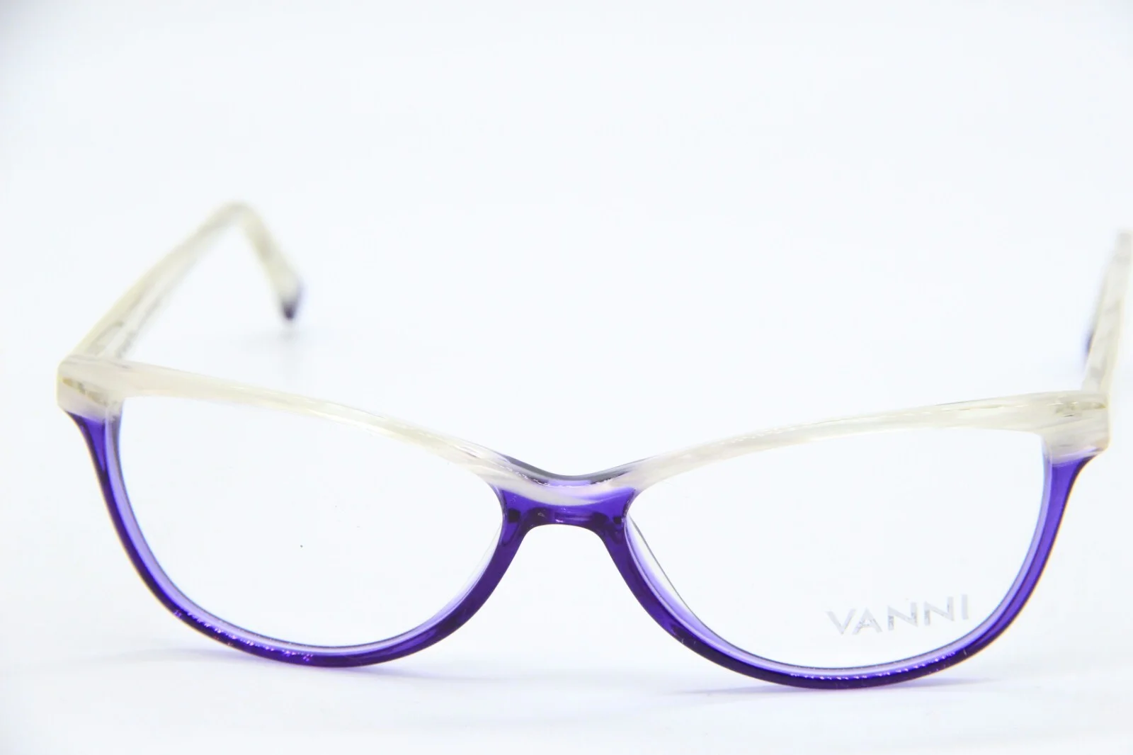 NEW VANNI V3683 A250 TRANSPARENT PURPLE WHITE AUTHENTIC EYEGLASSES FRAMES 54-15 2