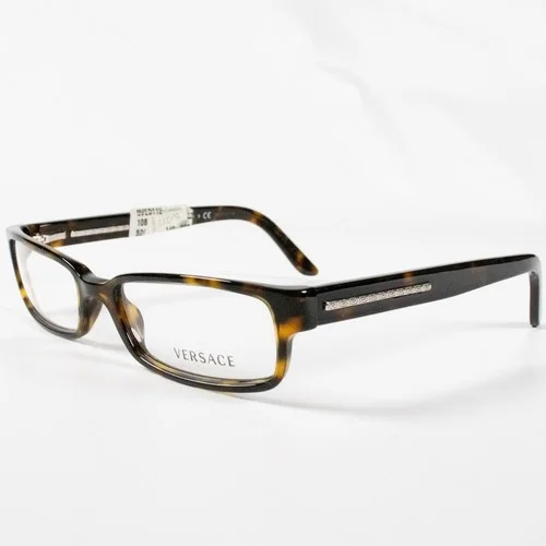 New Versace Eyeglasses Frames 3112 108 Brown Tortoise Rectangle Womens 52-17-140 2