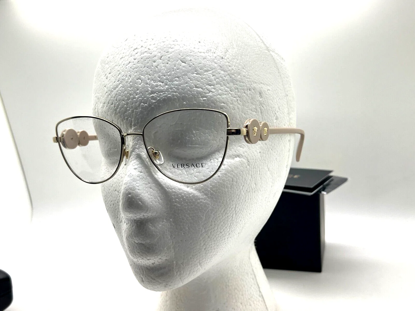 NEW Versace Eyeglasses MOD. 1284 1490 LIGHT GOLD FRAME 55-16-145MM NIB ITALY 4