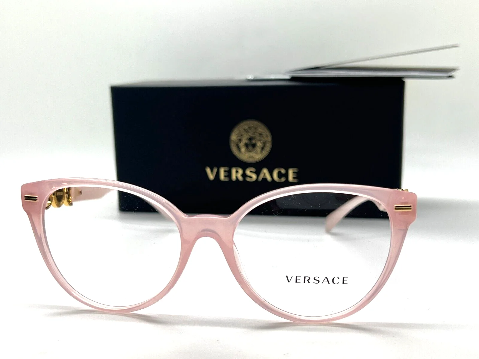 NEW Versace Eyeglasses MOD. 3334 5402 OPAL PINK FRAME 55-17-140MM NIB ITALY 2
