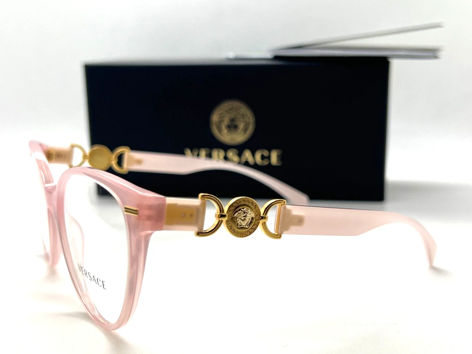 NEW Versace Eyeglasses MOD. 3334 5402 OPAL PINK FRAME 55-17-140MM NIB ITALY 3
