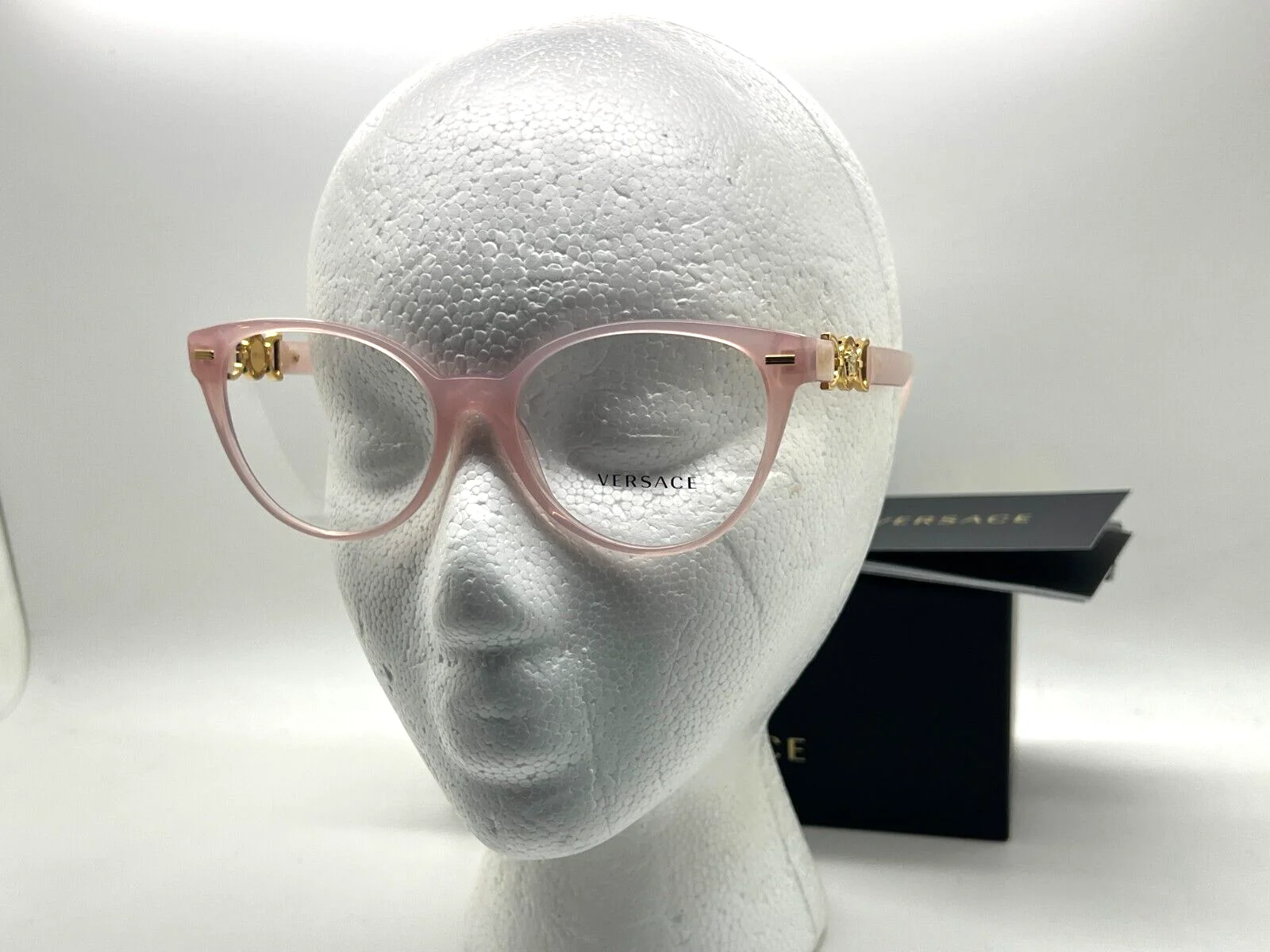 NEW Versace Eyeglasses MOD. 3334 5402 OPAL PINK FRAME 55-17-140MM NIB ITALY 4