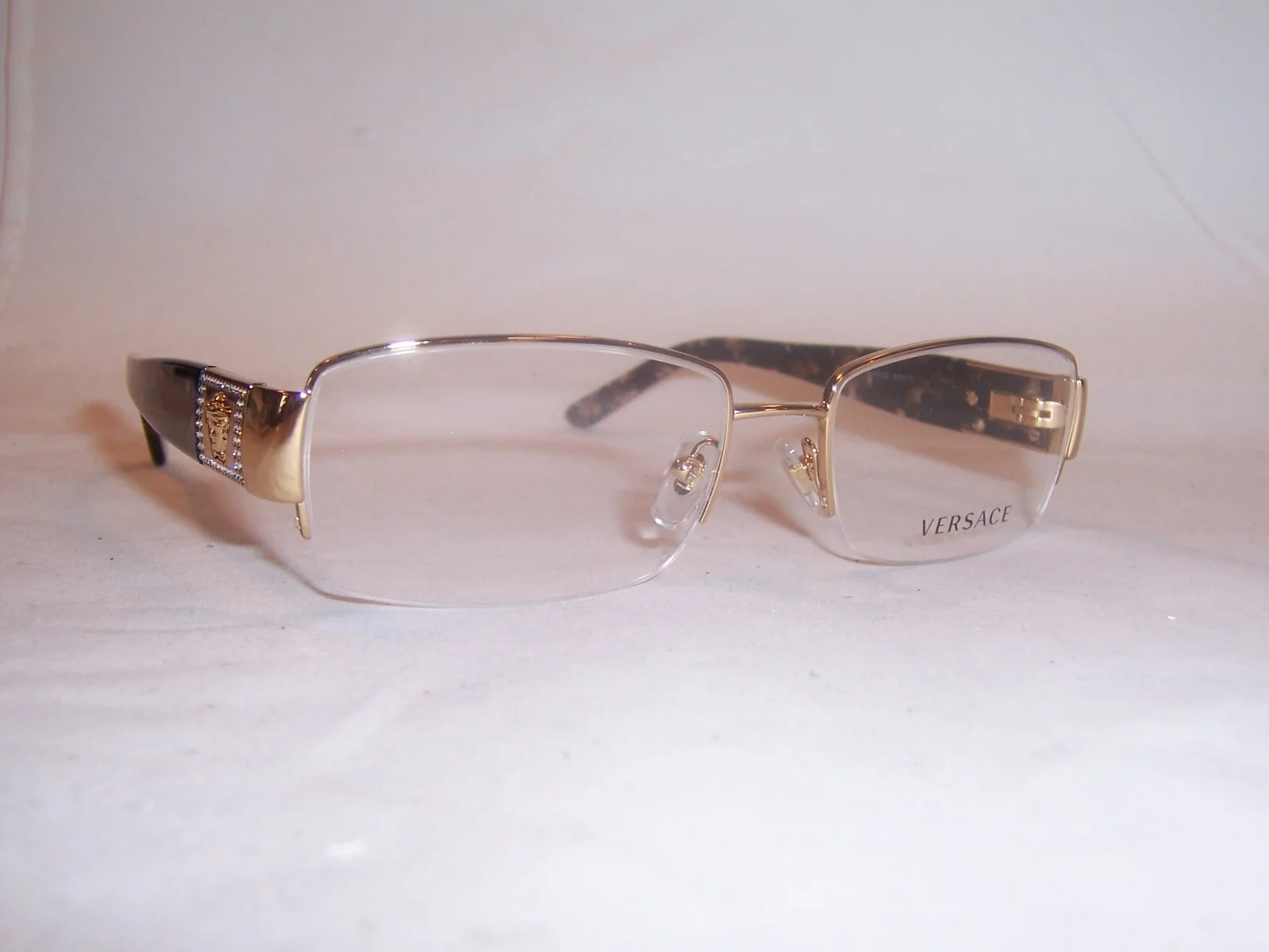 NEW VERSACE EYEGLASSES VE1175B 1002 GOLD 53mm AUTHENTIC RX 1175