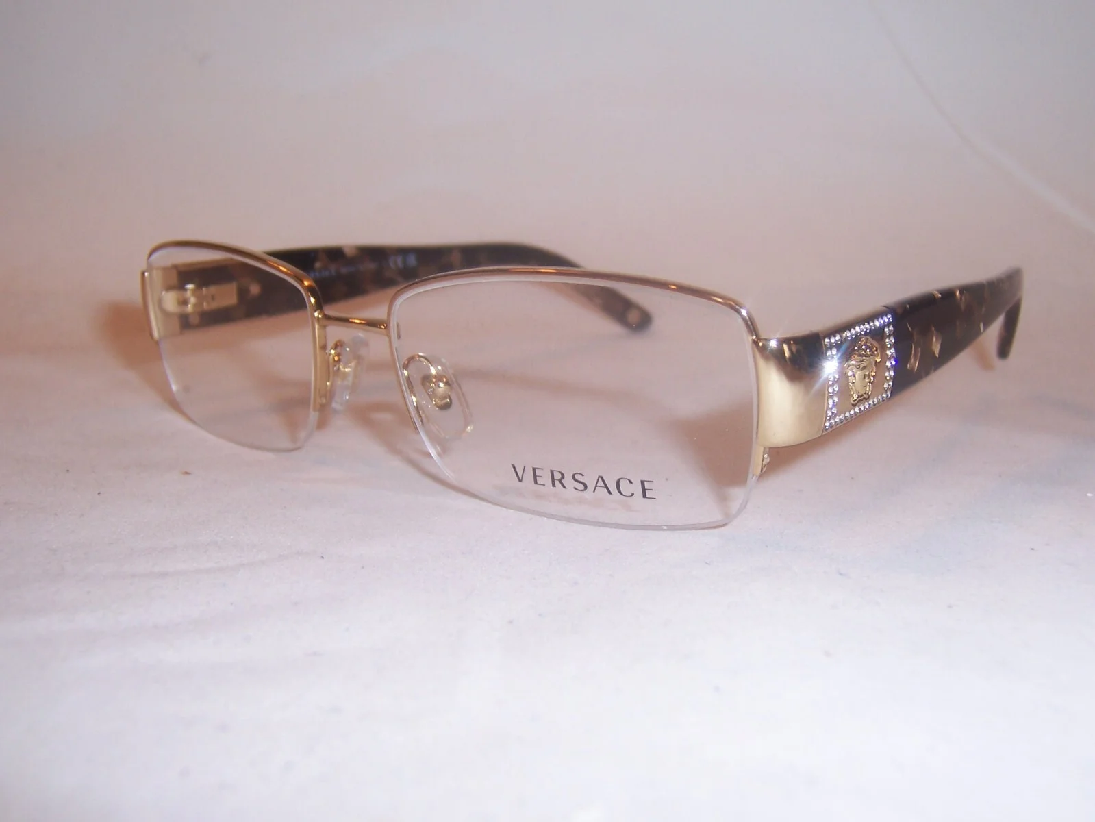 NEW VERSACE EYEGLASSES VE1175B 1002 GOLD 53mm AUTHENTIC RX 1175 3