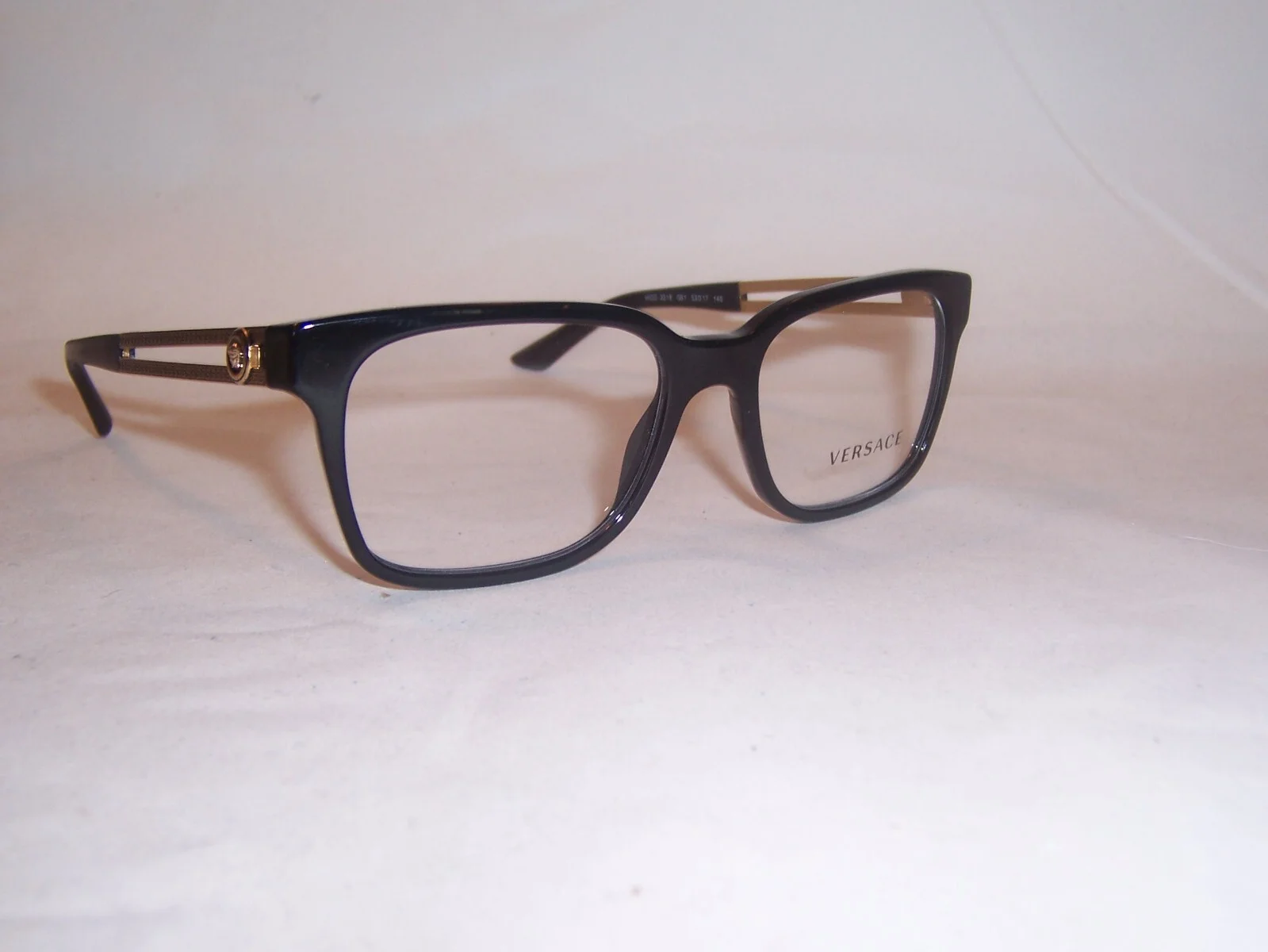 NEW VERSACE EYEGLASSES VE3218 GB1 BLACK 53mm AUTHENTIC RX 3218