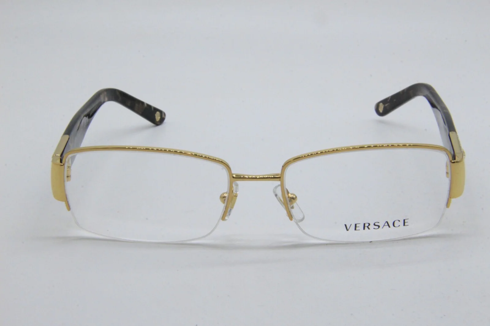 NEW VERSACE MOD. 1175-B 1002 GOLD BROWN AUTHENTIC EYEGLASSES W/CASE 53-17 2