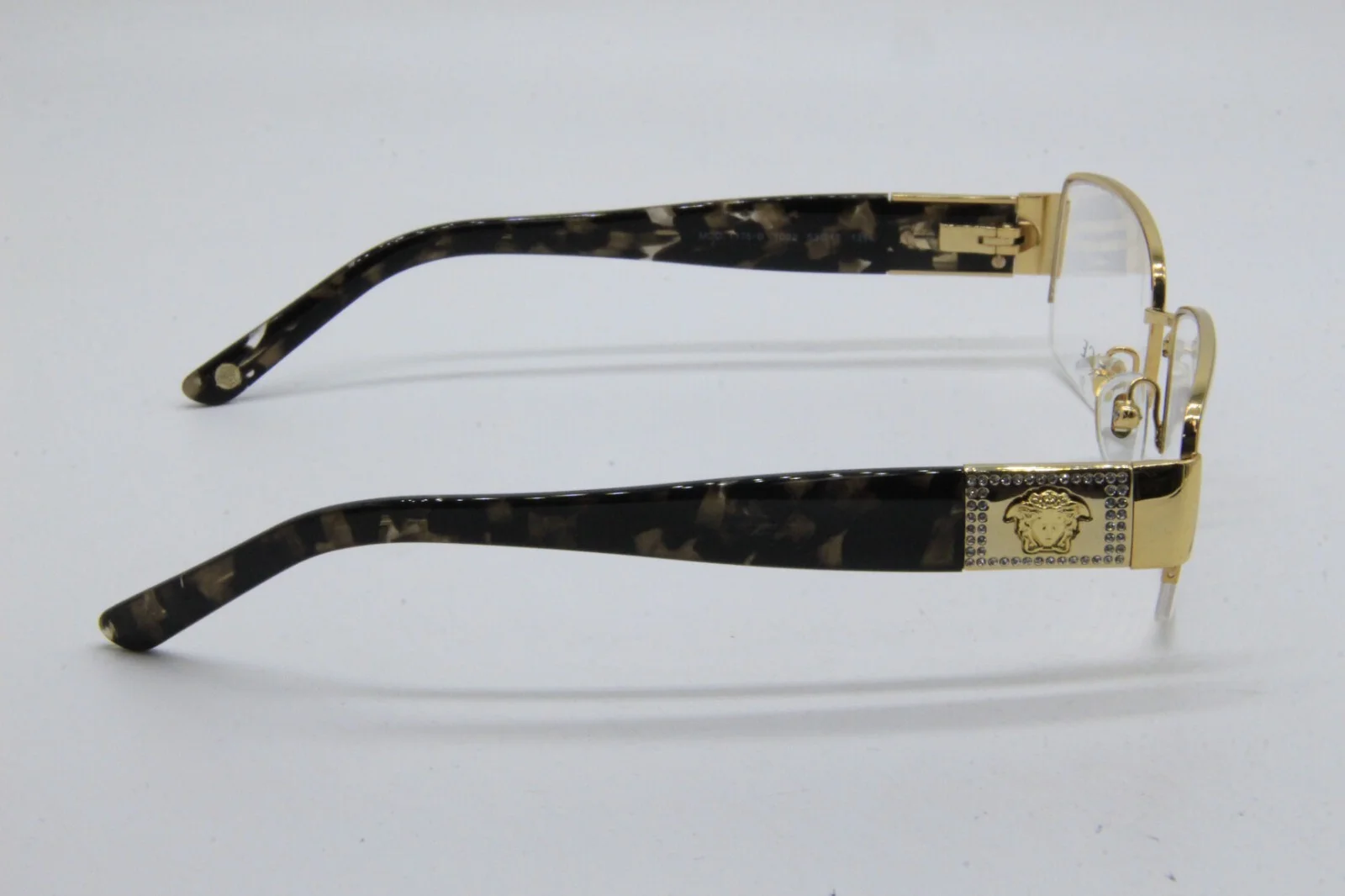 NEW VERSACE MOD. 1175-B 1002 GOLD BROWN AUTHENTIC EYEGLASSES W/CASE 53-17 3