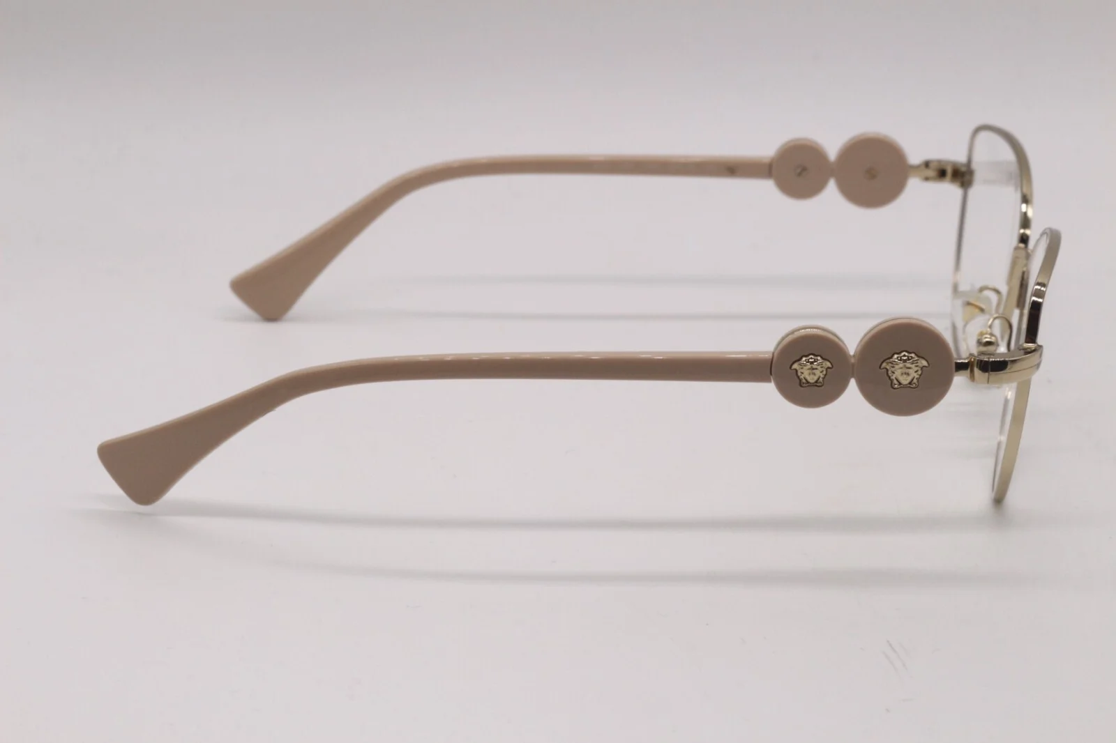 NEW VERSACE MOD. 1284 1490 GOLD BEIGE DESIGNER AUTHENTIC FRAMES EYEGLASSES 53-16 3