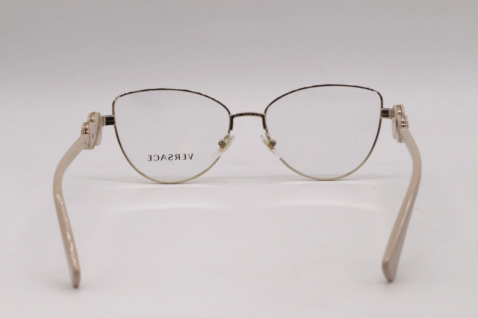NEW VERSACE MOD. 1284 1490 GOLD BEIGE DESIGNER AUTHENTIC FRAMES EYEGLASSES 53-16 4
