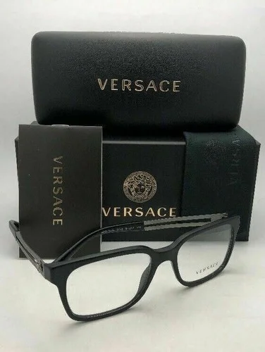 New VERSACE Rx-able Eyeglasses VE 3218 5122 53-17 140 Matte Black-Gunmetal Frame 3