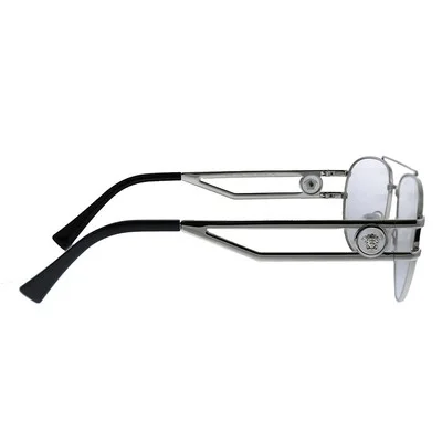 New Versace VE 1269 1000 Silver Metal Aviator Eyeglasses 55mm 3