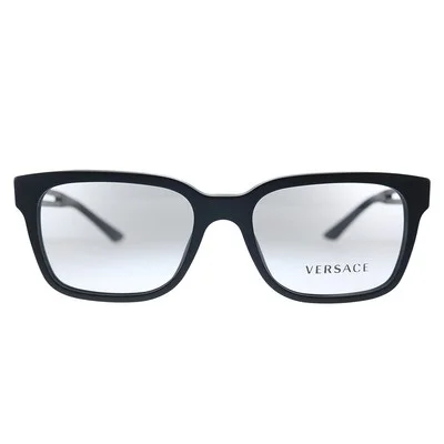 New Versace VE 3218 5122_5 Matte Black Plastic & Metal Square Eyeglasses 53mm 2