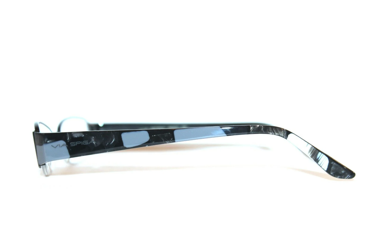 NEW VIA SPIGA SARONNO 500 BLACK GRAY SEMI RIMLESS EYEGLASSES RX FRAMES 49-17-140 4