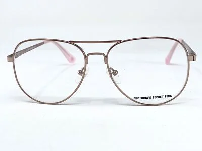 New VICTORIAS SECRET PK5010 Rose Gold Aviator Womens Eyeglasses Frame 55-15-135