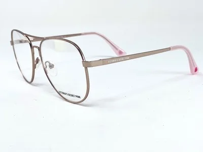 New VICTORIAS SECRET PK5010 Rose Gold Aviator Womens Eyeglasses Frame 55-15-135 2