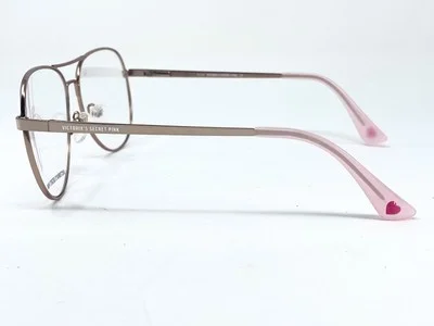 New VICTORIAS SECRET PK5010 Rose Gold Aviator Womens Eyeglasses Frame 55-15-135 3