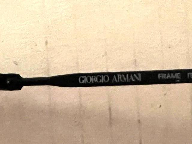 New Vintage 80s GIORGIO ARMANI Italy 118 737 Eyewear Frames Black Metal 50 21 2