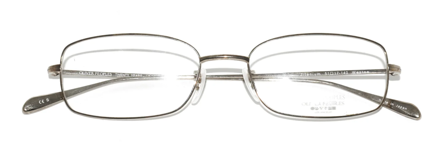 NEW VINTAGE EYEGLASSES OLIVER PEOPLES WESTON S TITANIUM SILVER 51-17-140 4