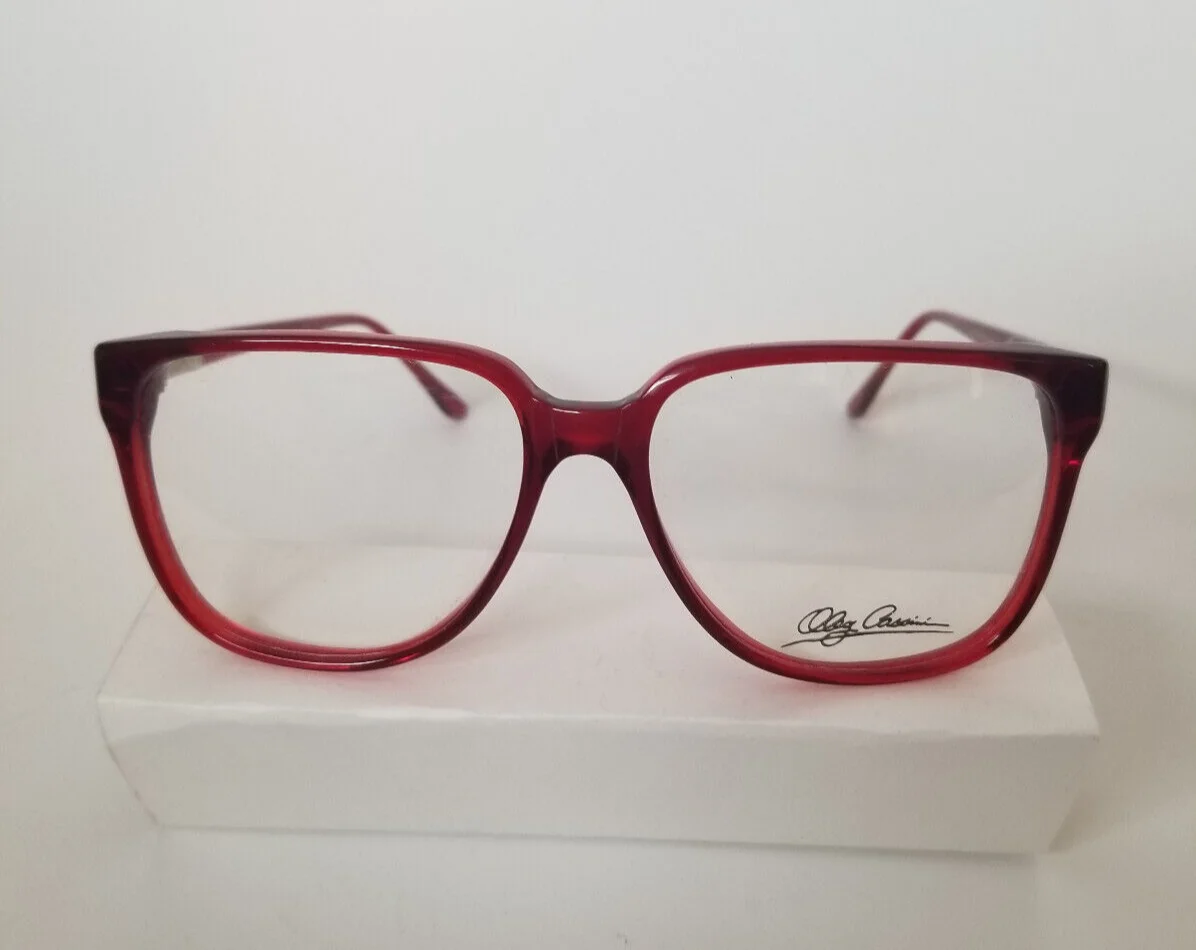 New! Vintage Oleg Cassini Eyeglass Sunglass FRAMES ONLY Dark Red 56 15 145 1