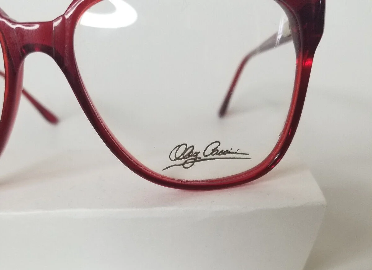 New! Vintage Oleg Cassini Eyeglass Sunglass FRAMES ONLY Dark Red 56 15 145 2