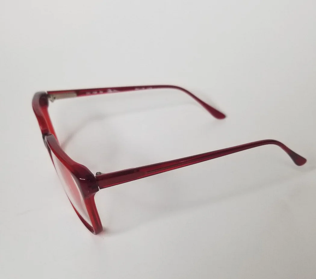 New! Vintage Oleg Cassini Eyeglass Sunglass FRAMES ONLY Dark Red 56 15 145 4