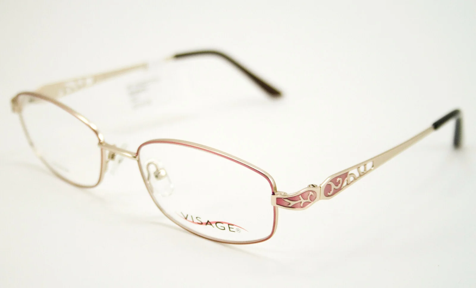 NEW Visage E212 Gold Womans Prescription Eyeglass Frames MSRP $58.00 NWT Glasses