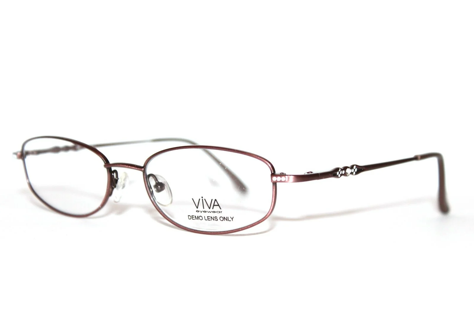 NEW VIVA VV 253 BLSH BROWN AUTHENTIC EYEGLASSES WOMENS RX METAL FRAMES 50-17-135