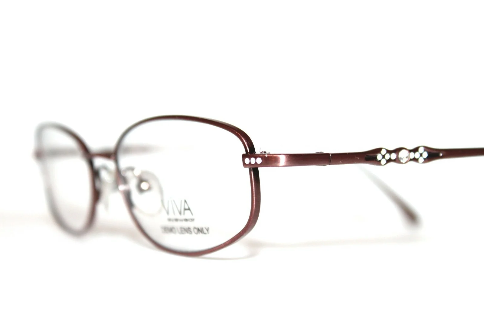 NEW VIVA VV 253 BLSH BROWN AUTHENTIC EYEGLASSES WOMENS RX METAL FRAMES 50-17-135 3