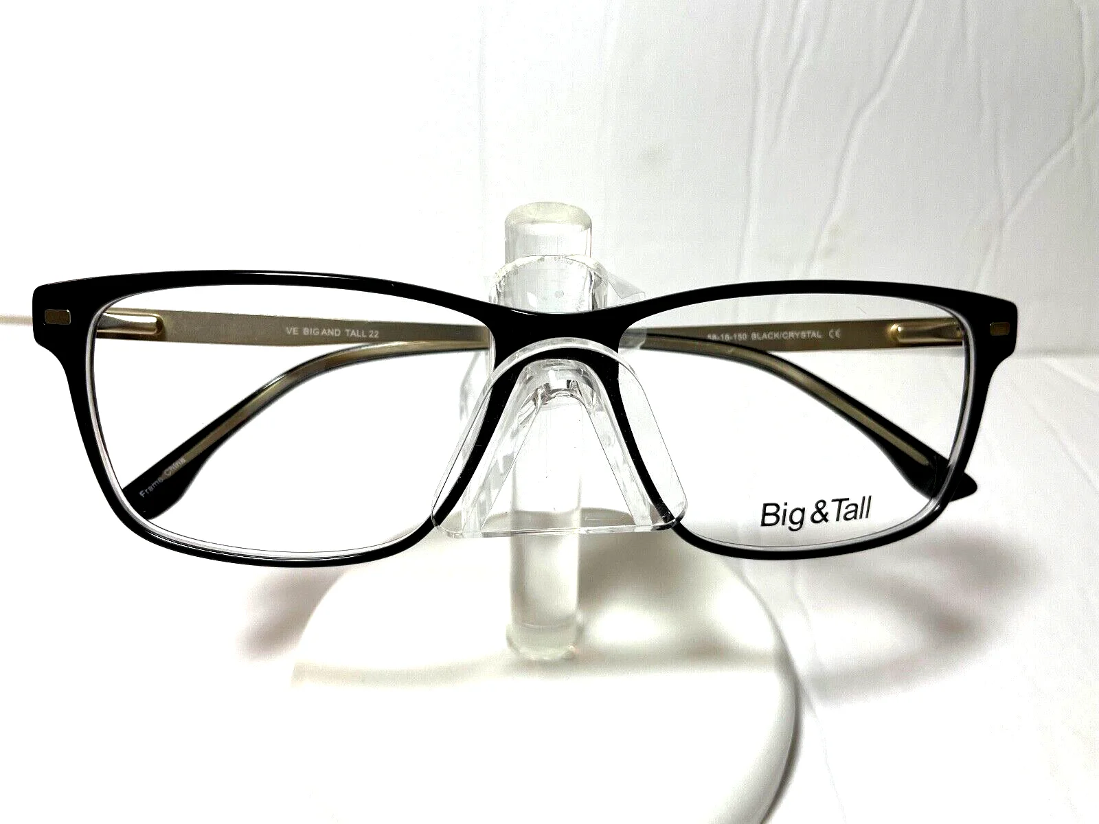 NEW VIVID BIG N TALL EYEGLASSES FRAME 14 BLACK xl SIZE