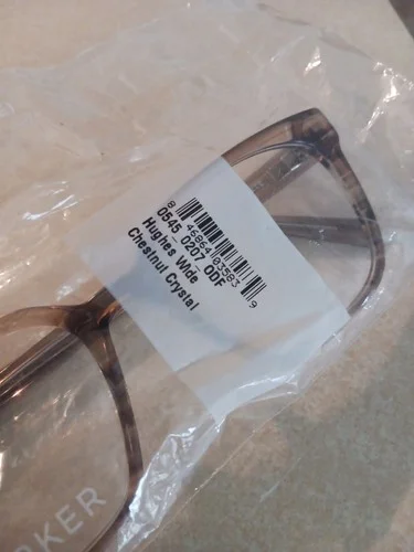 New WARBY PARKER Hughes W 207 54mm Chestnut Crystal Eyeglasses Frames Extra Wide 4