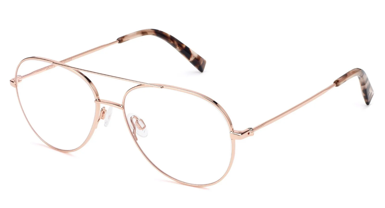 New WARBY PARKER York M 2233 53mm Rose Gold Aviator Eyeglasses Frames