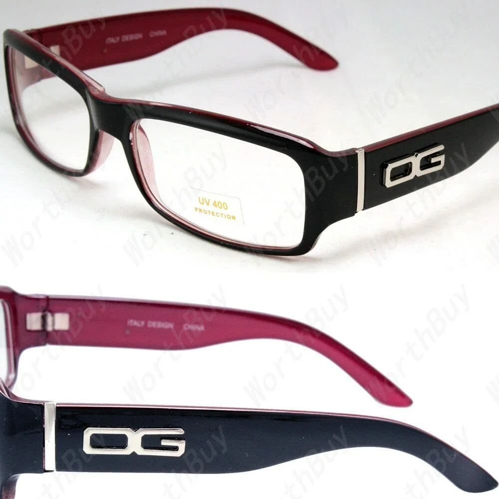 New WB Mens Women Clear Lens Rectangular Frame Fashion Eye Glasses Designer Wrap 2
