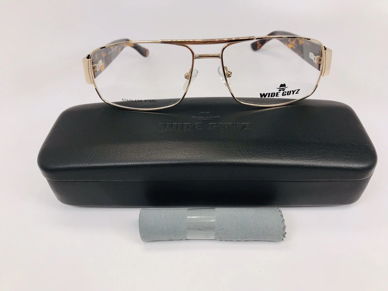 New Wide Guyz Gold & Havana SHANK Eyeglasses 60mm for The Stylish Large Man 2