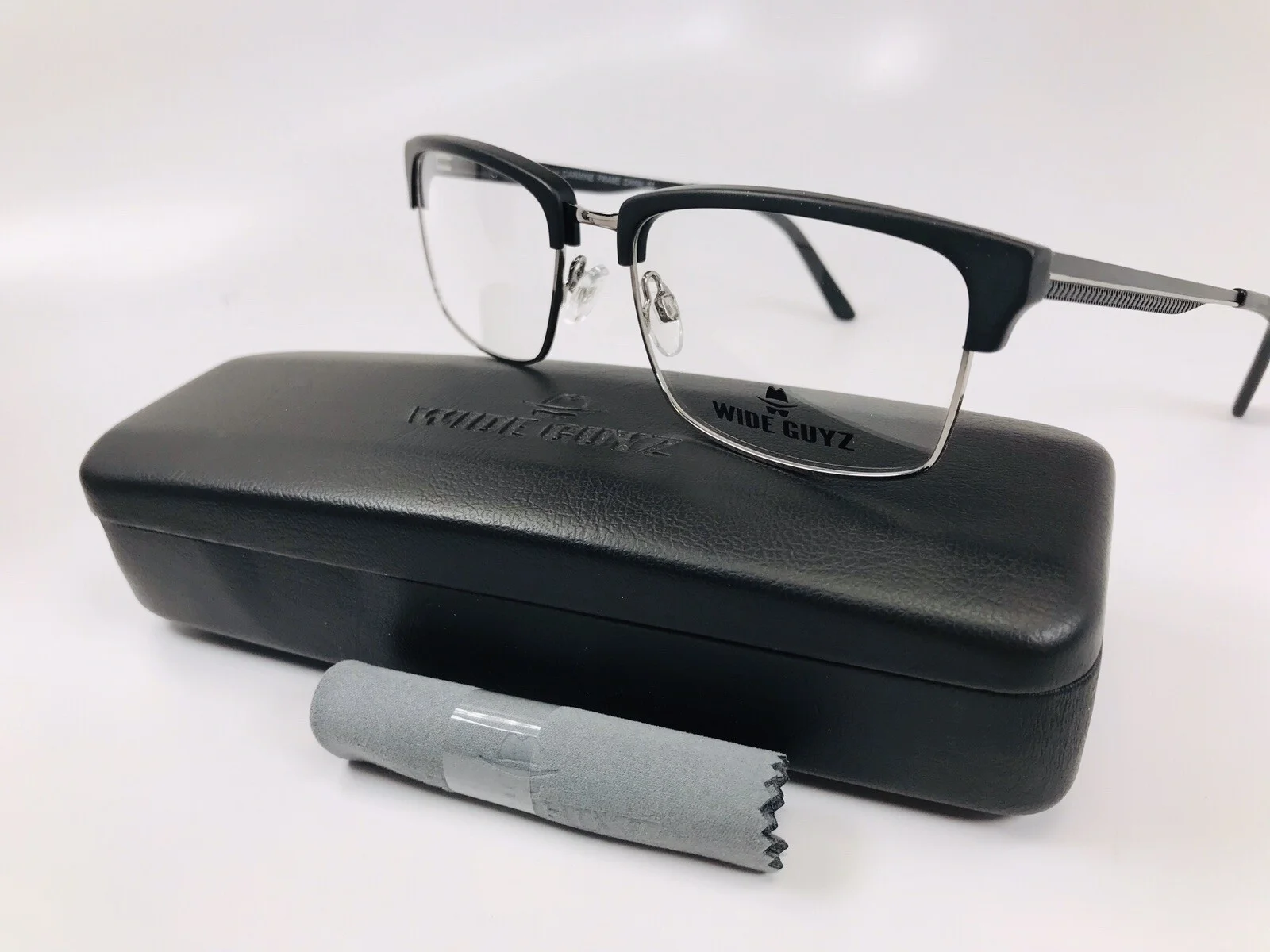 New Wide Guyz Matte Black CARMINE Eyeglasses 57mm for The Stylish Large Man