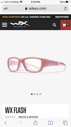 NEW Wiley X Flash Children’s Sports Glasses In candy pink YFFLA01 (48-17-125) 4