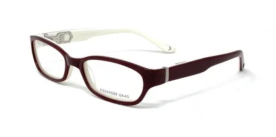 New Womens ALEXANDER DAAS Compression Maroon White RXable Petite Eyeglasses 47mm