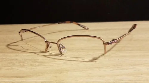 New Womens BULOVA Titanium Annecy half frame Rose Eyeglasses Frames 49 18 135