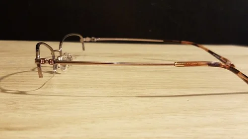 New Womens BULOVA Titanium Annecy half frame Rose Eyeglasses Frames 49 18 135 4