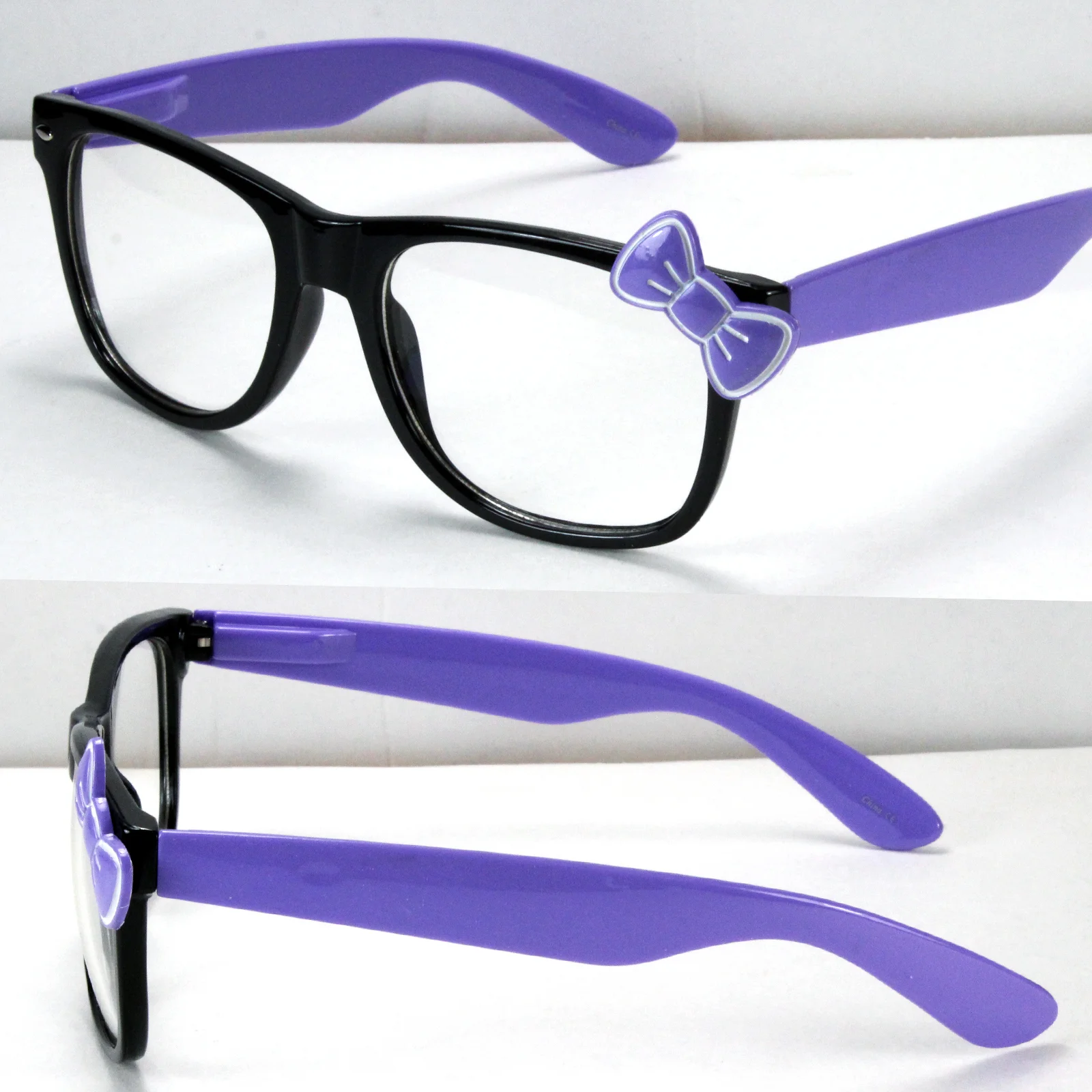 New Womens Clear Lens Frame Eye Glasses Bow Bowknot Hello Kitty Party Fashion 2