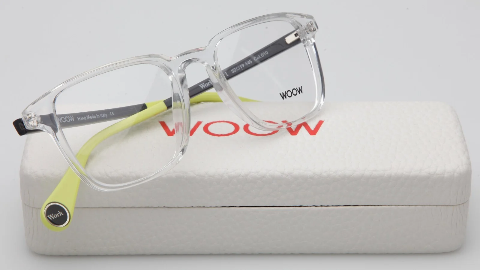 NEW WOOW Work Out 1 Col 010 Clear EYEGLASSES 52-19-145 B42mm 3